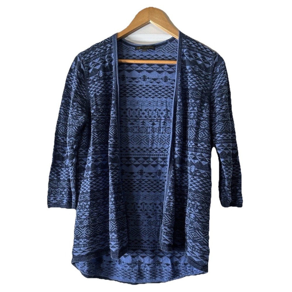Vintage "Outback Red" Blue Tribal Cardigan Sz Lg Ethnic Casual Southwestern, Mom